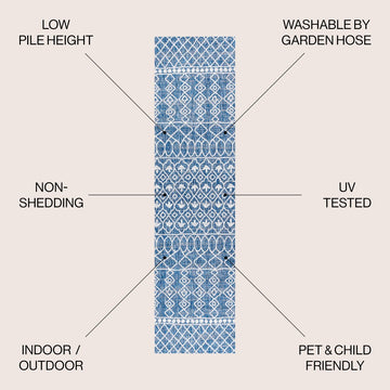 Kafel Tribal Bohemian Indoor/outdoor Area Rug